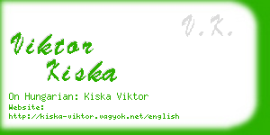 viktor kiska business card